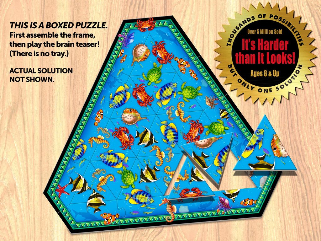 Triazzle Brain Teaser - Rainbow Sea (NOT with Tray) Boxed puzzle - by Dan Gilbert